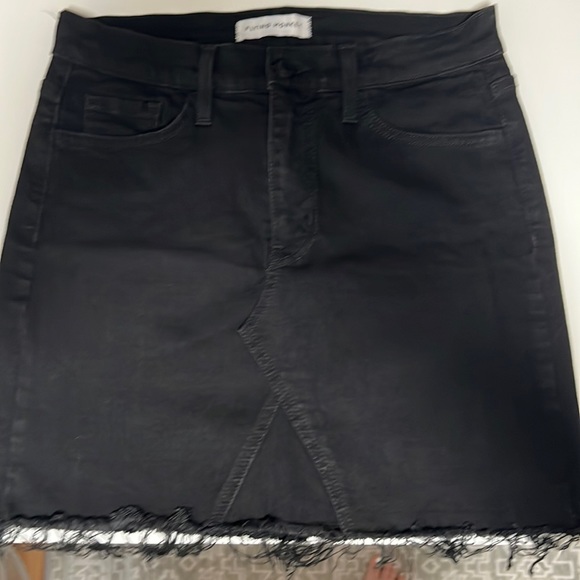 Black Denim Skirt - Picture 1 of 3